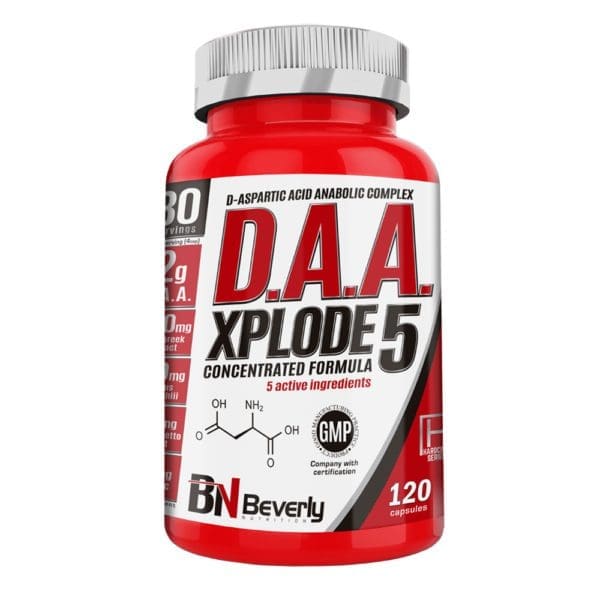 Beverly Nutrition DAA Xplode 5 - Testosterone Booster - 120 db tesztoszteron kapszula