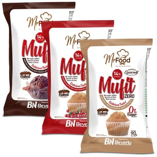 Beverly Nutrition Mufit Zero fehérje muffin 3 féle ízben - 12 x 2 db