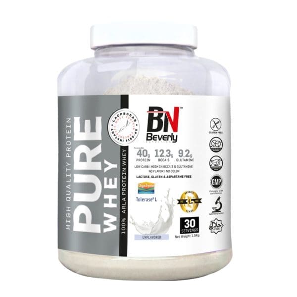 Beverly Nutrition Pure Whey ARLA - 100% tisztaságú fehérjéből, ízesítetlen - 1,5 kg