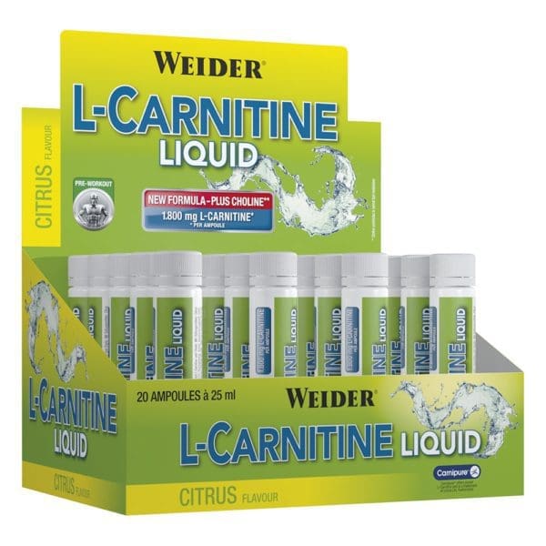 Weider L-Carnitine Liquid - 1800 mg 500 ml (20x25 ml) - citrus