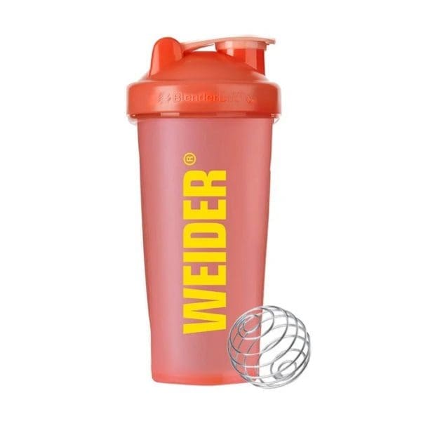 Weider Shaker blender bottle classic 600 ml narancssárga színben - Mastery webáruház